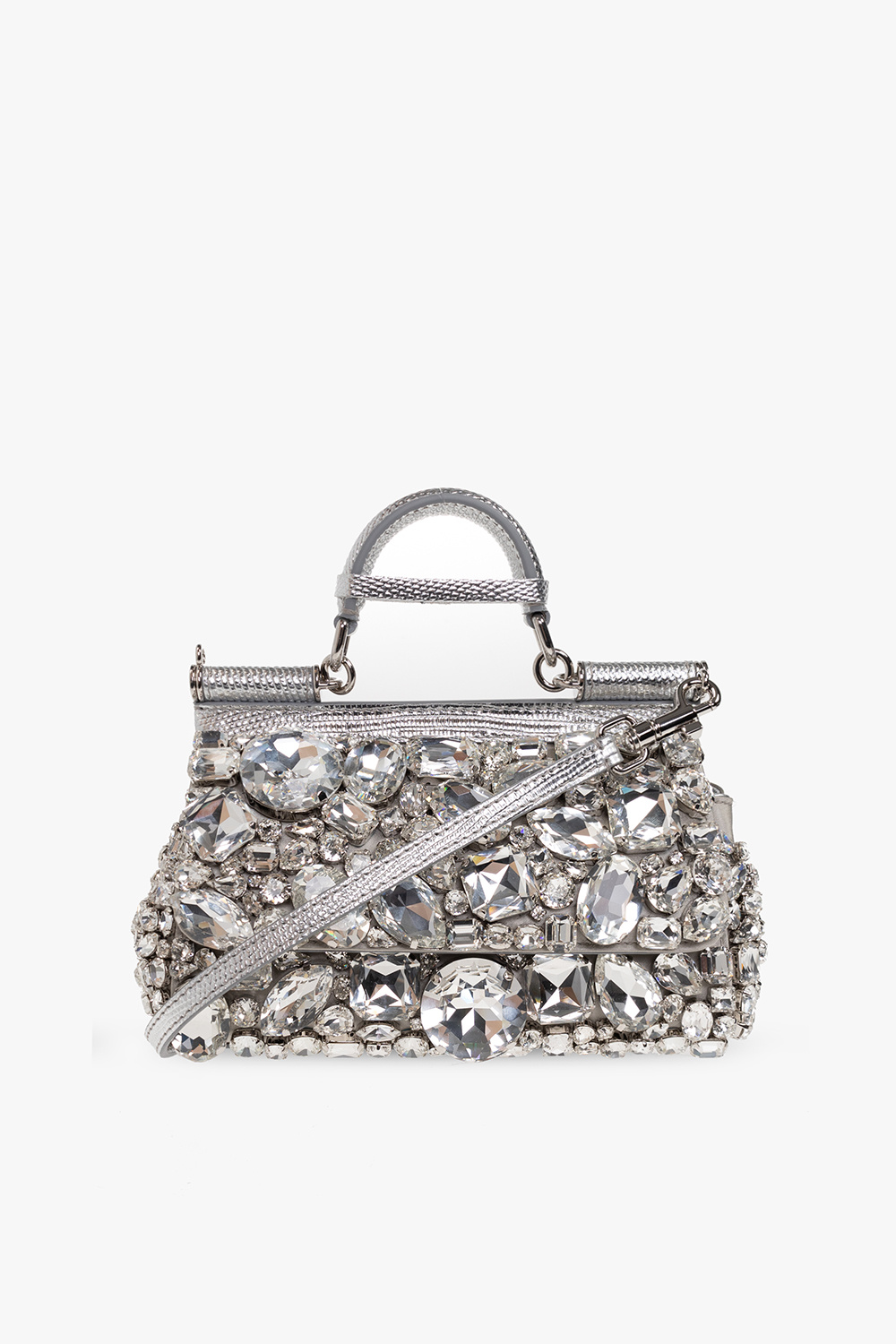 KIM DOLCE&GABBANA Small Sicily handbag in Silver | Dolce&Gabbana®