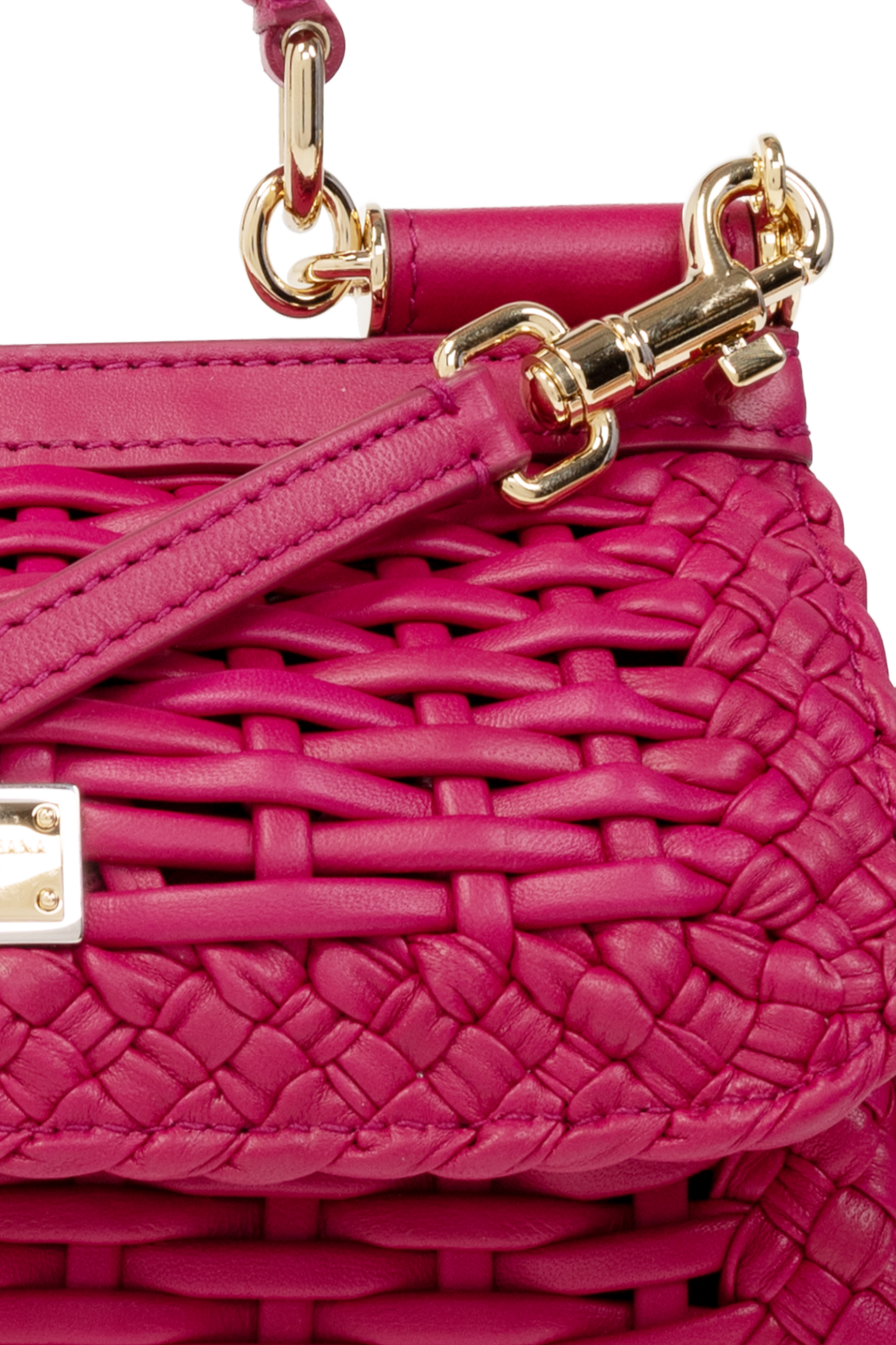 Sicily Small Leather Shoulder Bag in Red - Dolce Gabbana