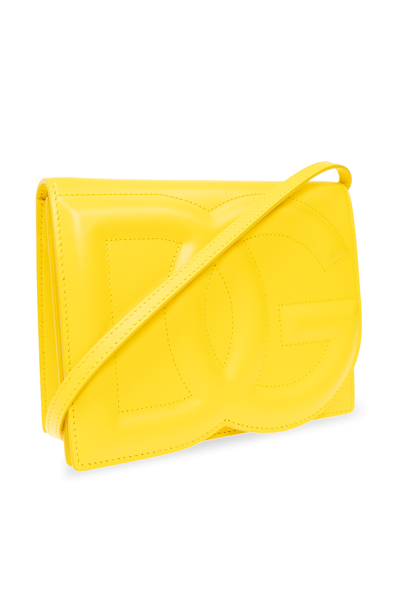Yellow Leather shoulder bag Dolce & Gabbana - Vitkac GB