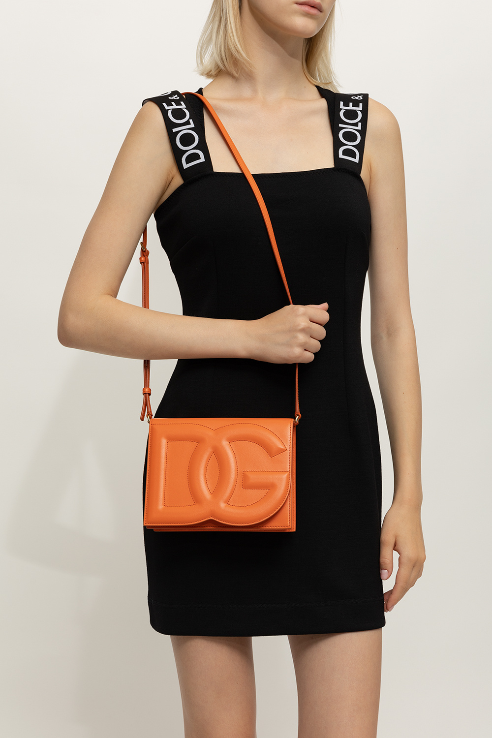 dolce denim & Gabbana Leather shoulder bag with logo