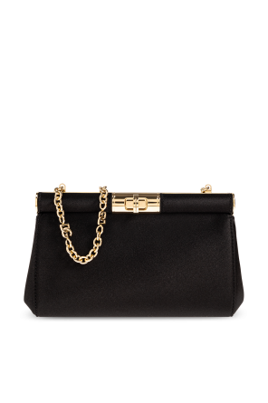 Black Leather With Logo Buckle Dolce & Gabbana Woman