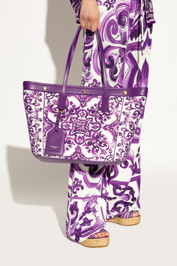 Dolce & Gabbana Shopper bag with "Majolica" print