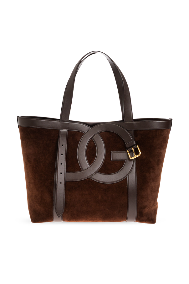 Suede bag with logo od Dolce & Gabbana