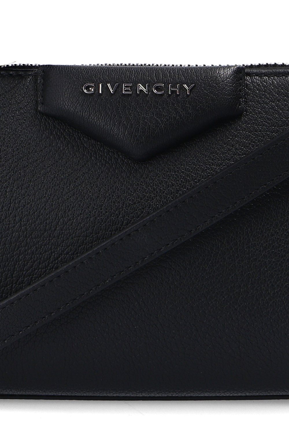 Shop GIVENCHY Nano antigona bag in grained leather (BBU017B00B-058