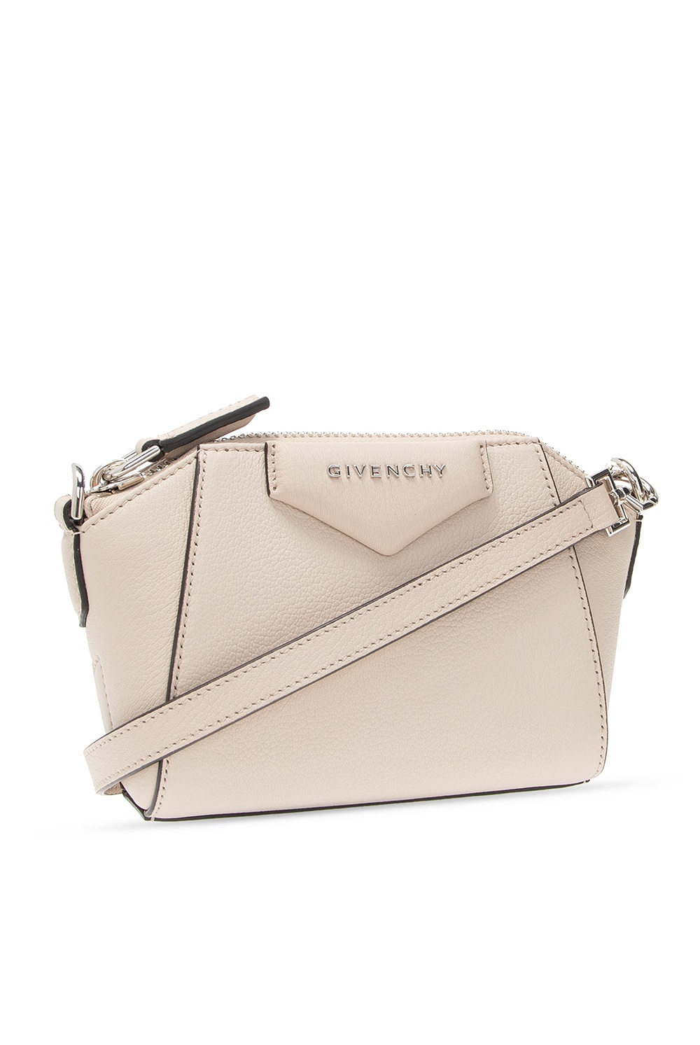 Shop GIVENCHY Nano antigona bag in grained leather (BBU017B00B-058