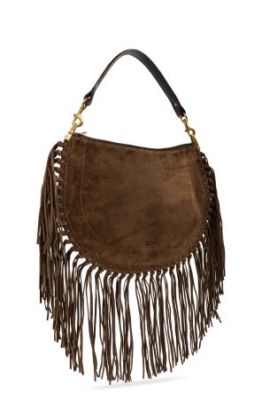 Isabel Marant Umhängetasche aus Veloursleder ‘Oskan Soft Zip’