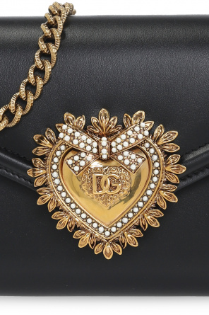Dolce & Gabbana leopard-print leather jacket ‘Devotion’ shoulder bag