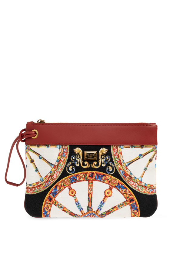 Cosmetic bag with ‘Carretto’ print od Dolce & Gabbana