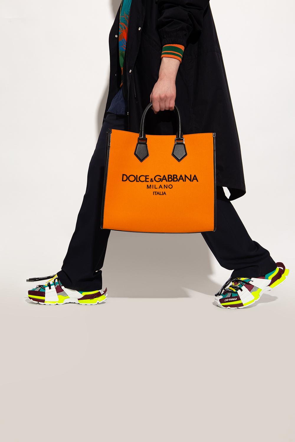 Dolce & Gabbana Edge logo-embroidered Canvas Shopper Bag - Green