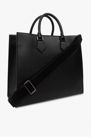 Dolce & Gabbana Daymaster Sneakers In Leather With All-over Graffiti Motif ‘Edge’ shopper bag