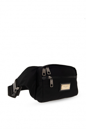 Dolce & Gabbana Slip aus Spitze Schwarz Belt bag with logo
