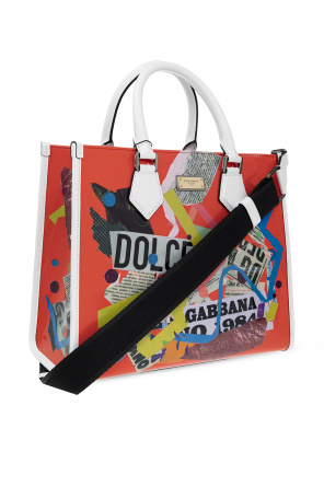 dolce Maiolica & Gabbana Patent-leather shopper bag