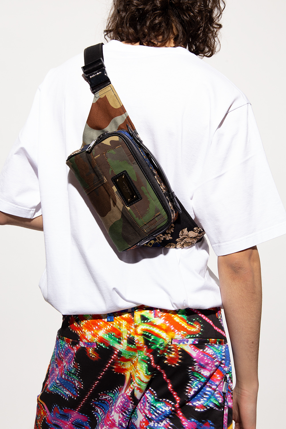 Dolce & Gabbana Belt bag in contrasting fabrics