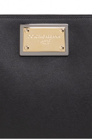 Dolce & Gabbana Dolce & Gabbana crocodile-effect logo plaque bag