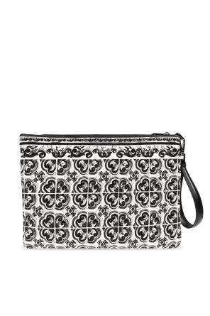 Dolce & Gabbana Cartera de mano con estampado "Majolica"