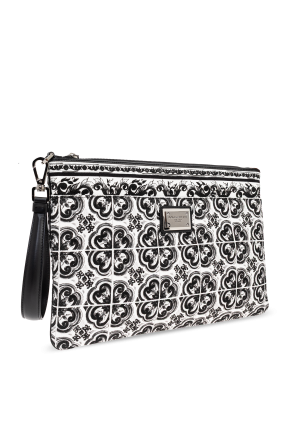 Dolce & Gabbana Cartera de mano con estampado "Majolica"
