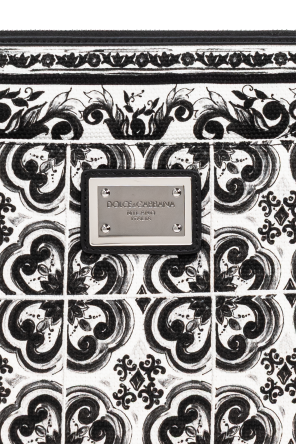 Dolce & Gabbana Cartera de mano con estampado "Majolica"