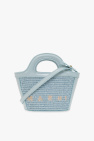 Marni logo-print leather clutch bag
