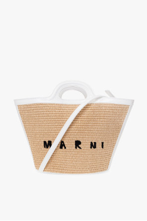 Marni colour-block bow-fastened cashmere cardigan