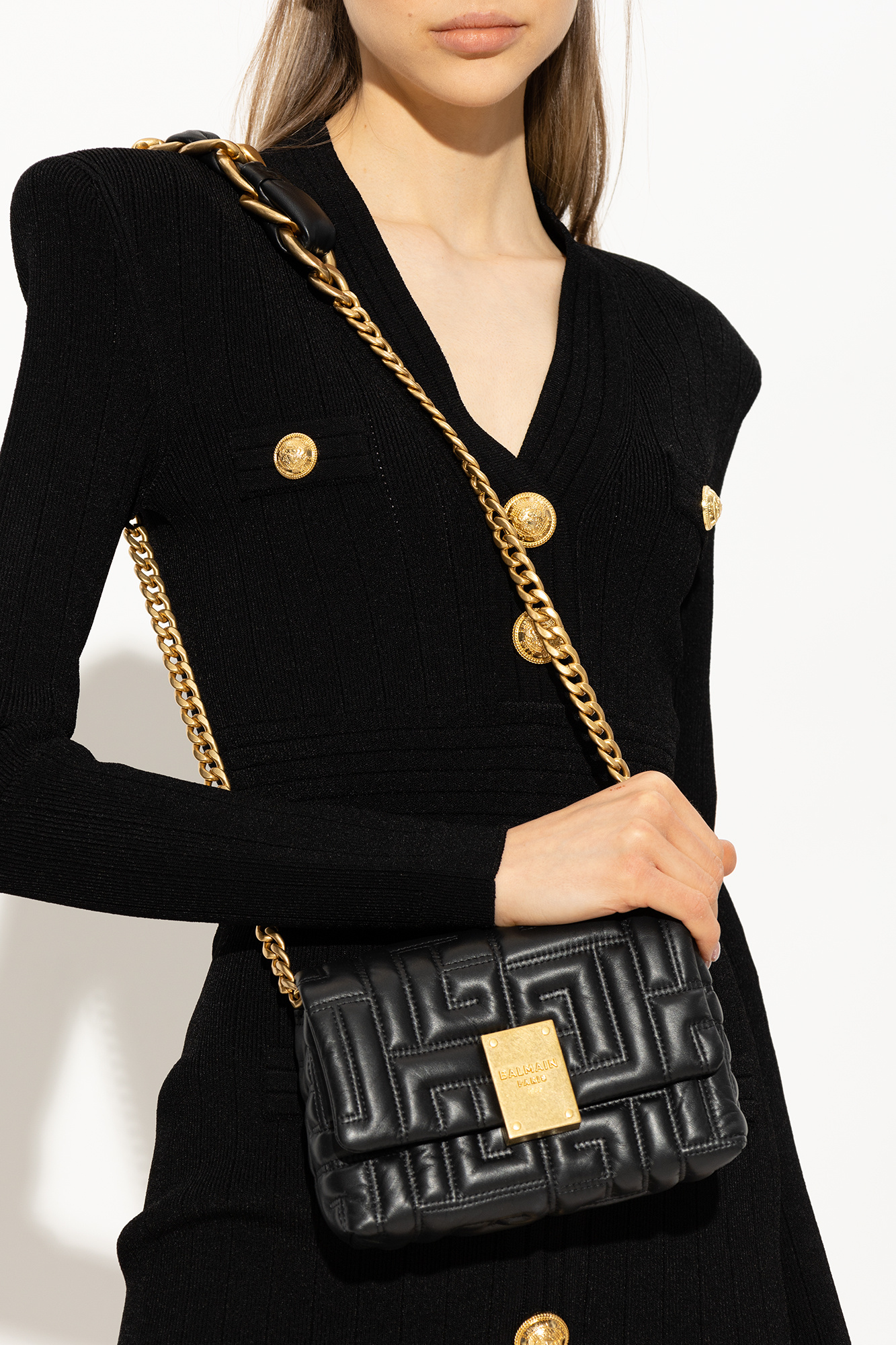 Balmain ‘1945 Soft Mini’ quilted shoulder bag