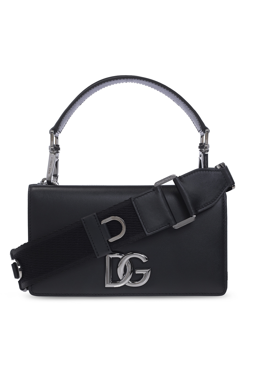 Dolce & Gabbana iPhone Pro Max Hülle Schwarz Leather shoulder bag