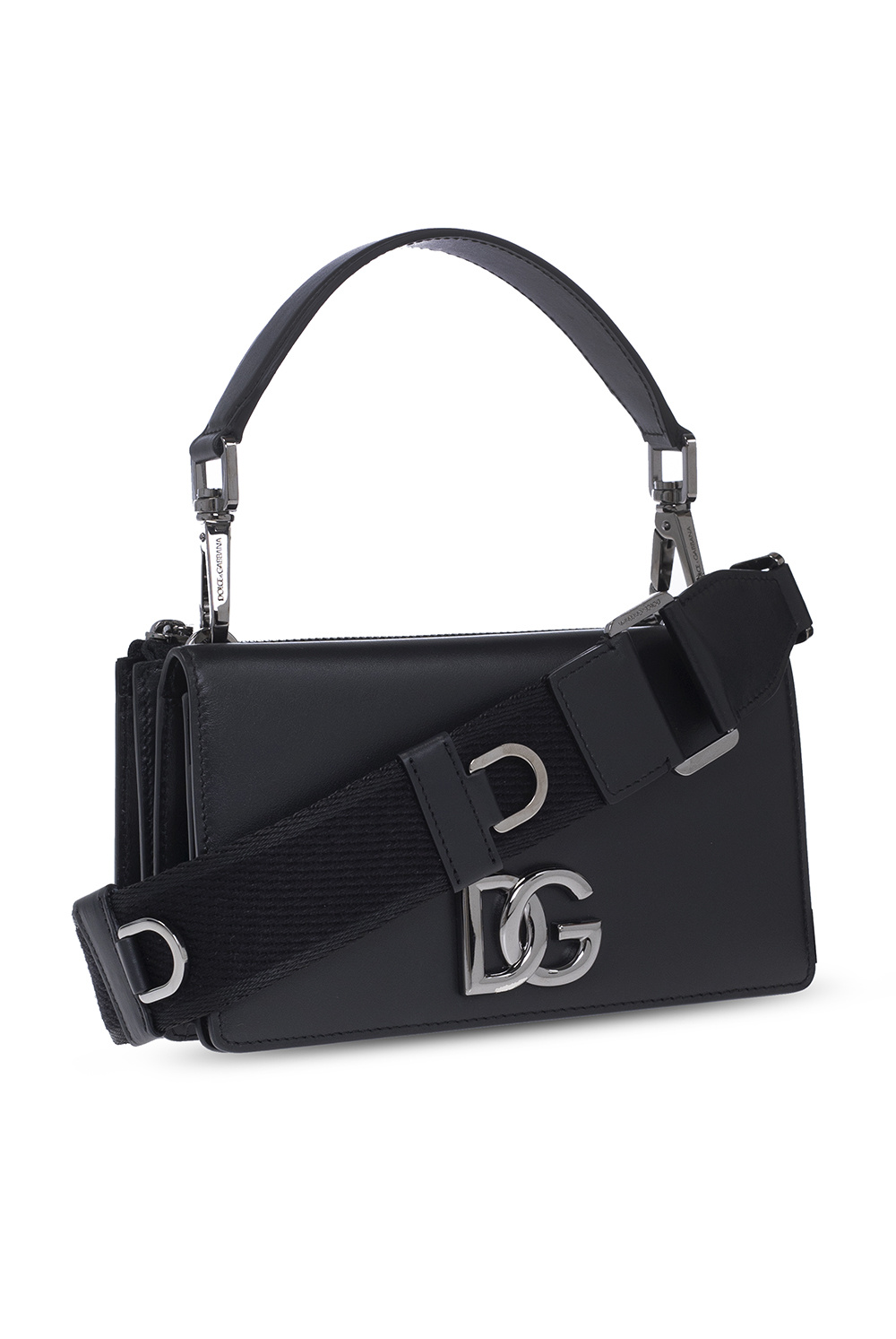 Dolce & Gabbana iPhone Pro Max Hülle Schwarz Leather shoulder bag