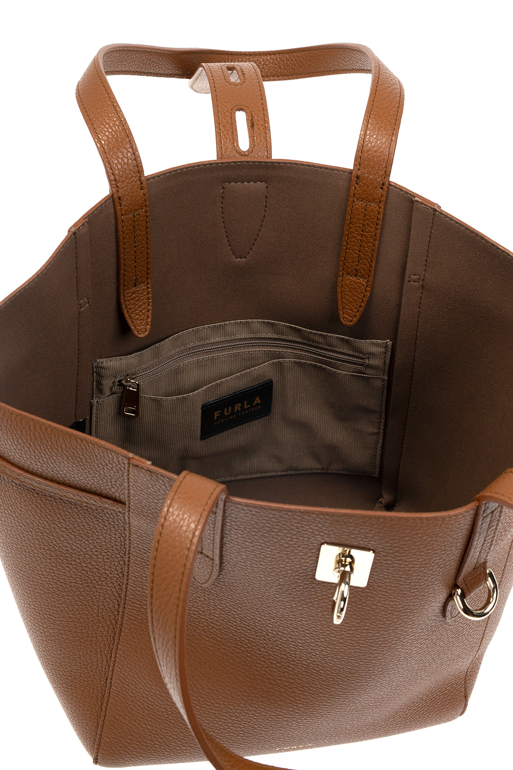 Furla Clio Drawstring Leather Bucket Bag In Cognac H At Nordstrom Rack in  Brown