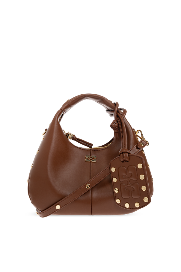 Ganni Tasche aus Eco-Leder mit Nieten verziert