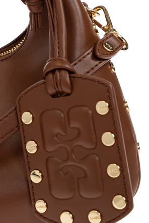 Ganni Tasche aus Eco-Leder mit Nieten verziert