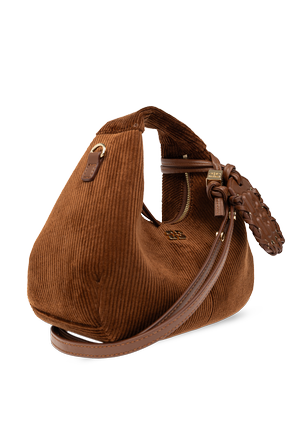 Ganni Corduroy mini bag with logo