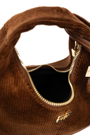 Ganni Corduroy mini bag with logo