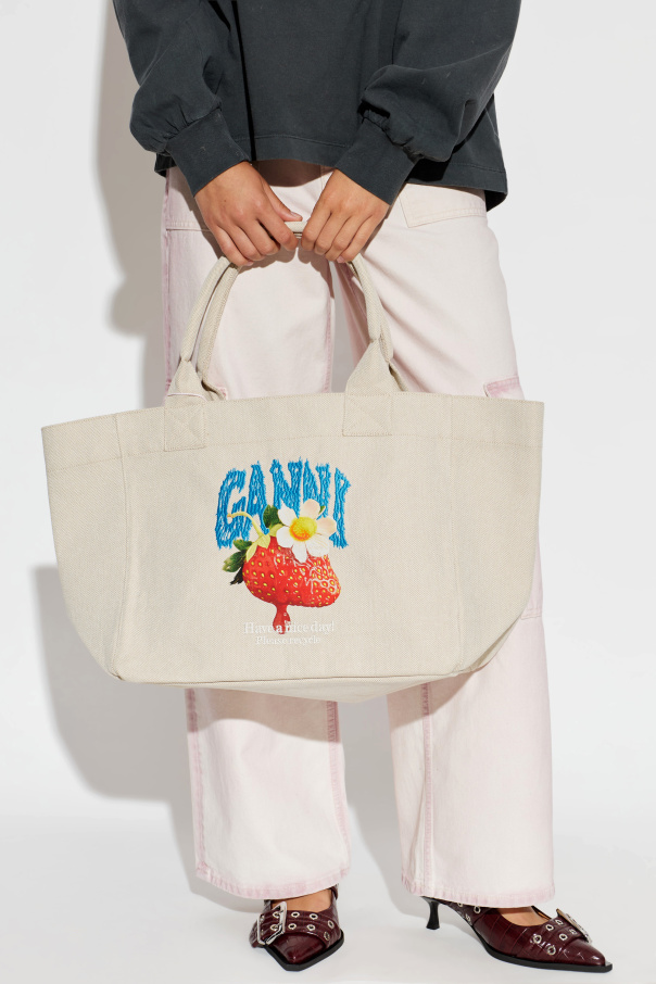 Ganni Tasche mit buntem Aufdruck