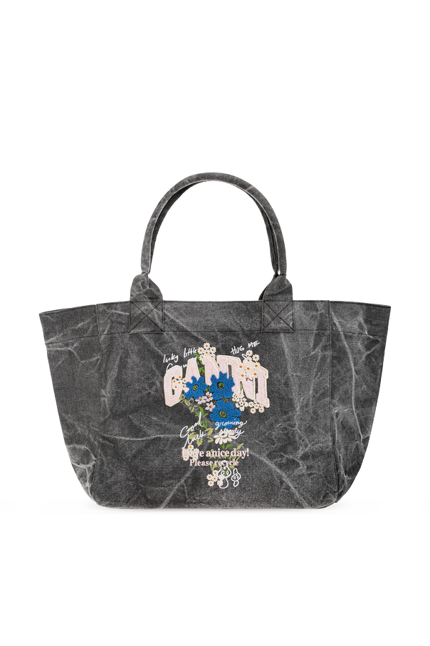 Bag with colorful embroidery od Ganni