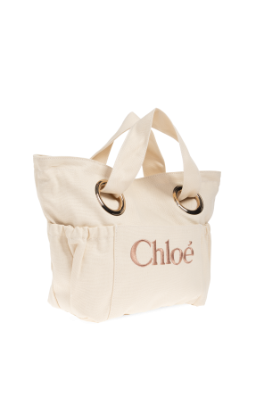 Chloé Kids Bolso de mano con logo bordado