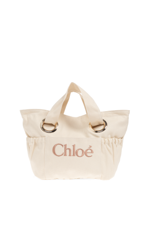 Chloé Kids Bolso de mano con logo bordado