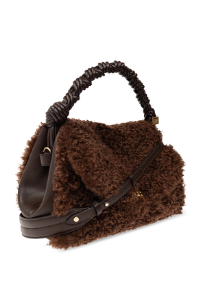 Ganni Bolso peludo con logo