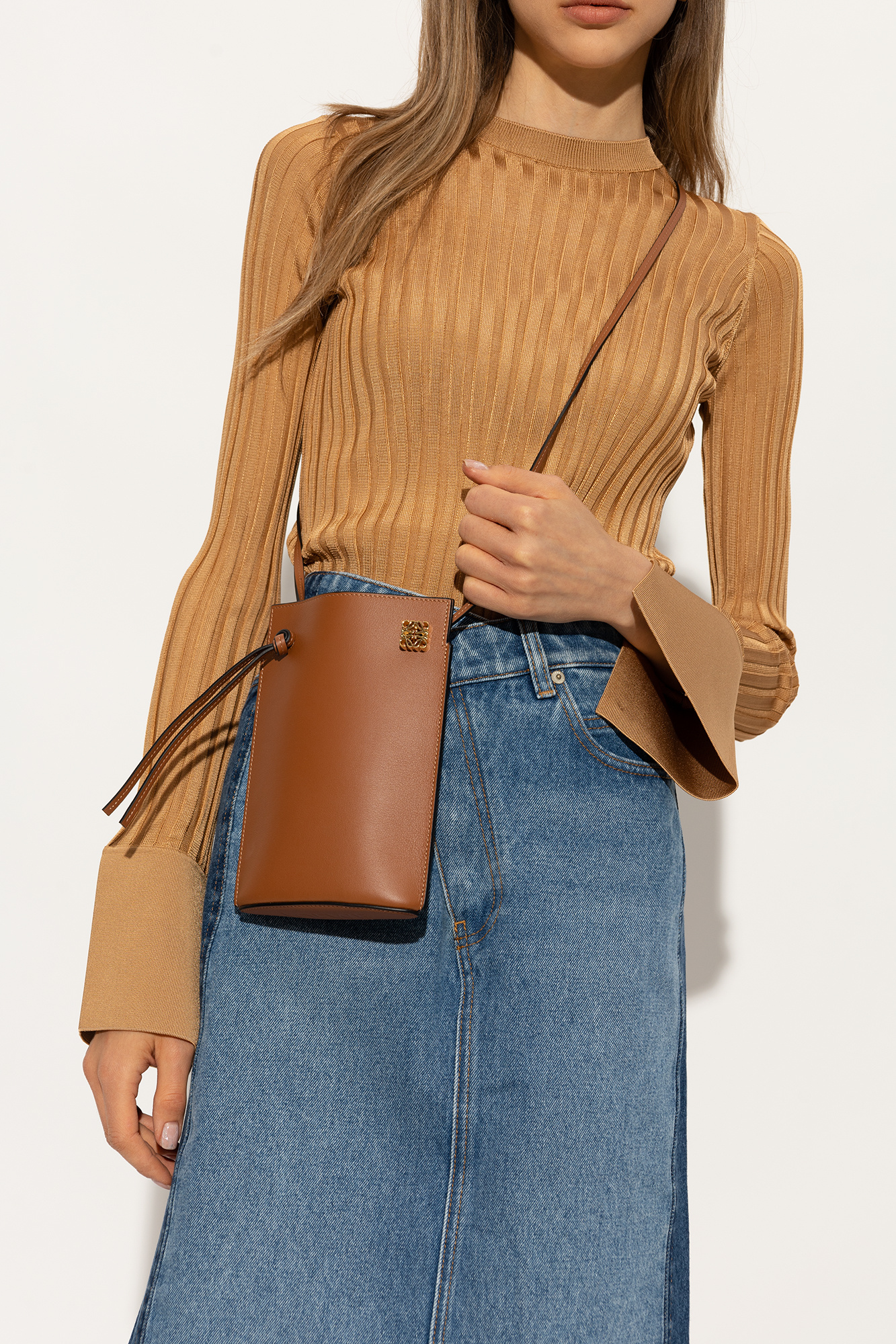 Loewe Dice Pocket Leather Shoulder Bag