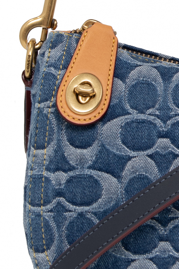 Buy Coach Swinger Monogram Denim Shoulder Bag - Black Denim At 47