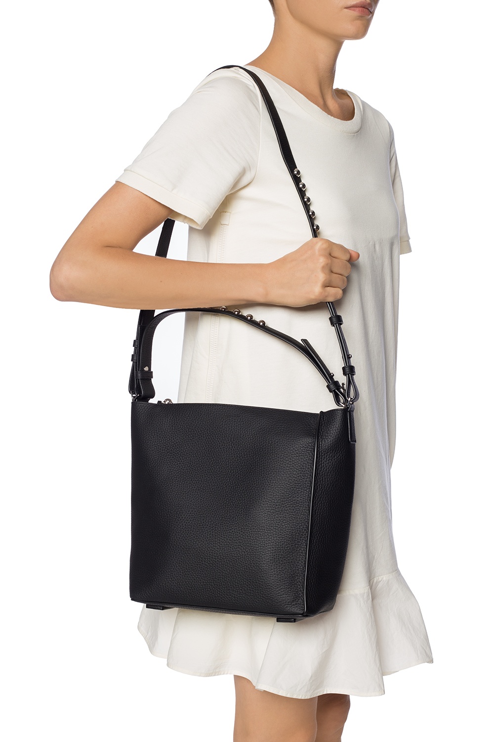 allsaints cami leather shoulder bag