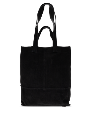 Cassius Black Suede Shopper Bag