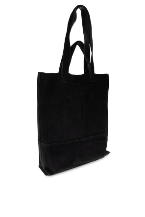 AllSaints Cassius Black Suede Shopper Bag