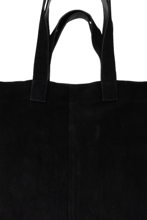 AllSaints Cassius Black Suede Shopper Bag