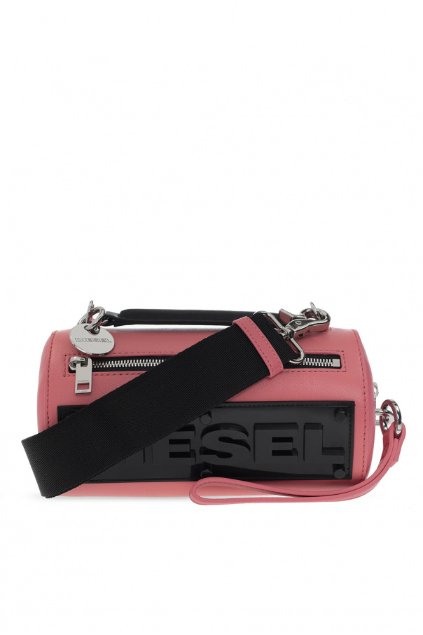 DIESEL Square Cross-body Bag In Leather in Red