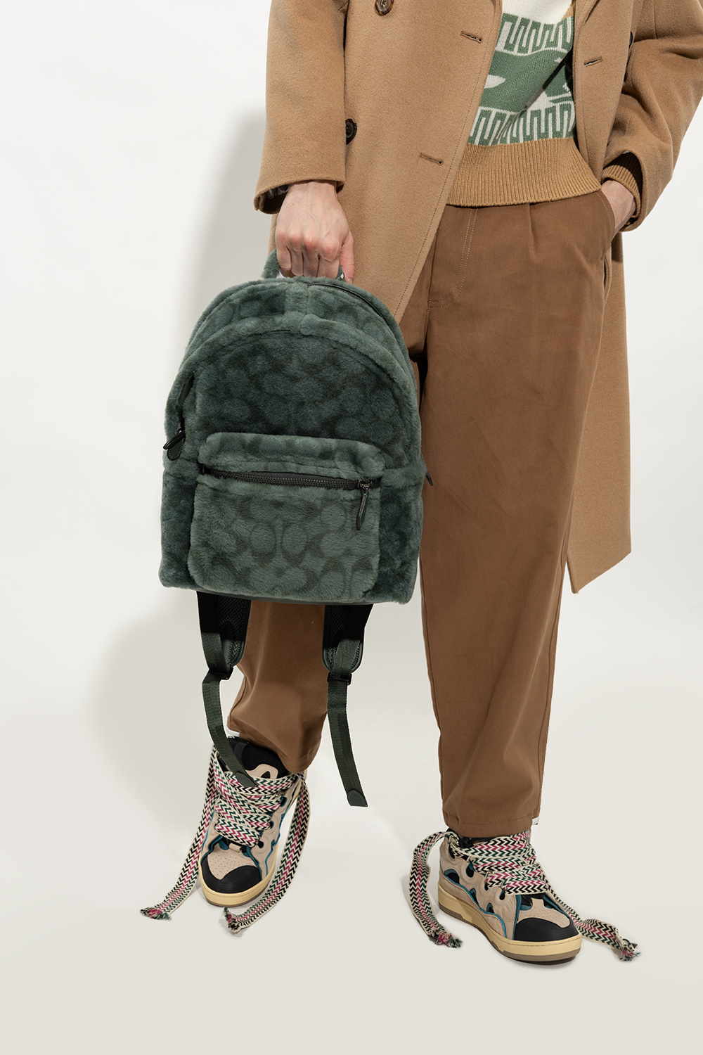 Coach ‘Charter’ shearling backpack