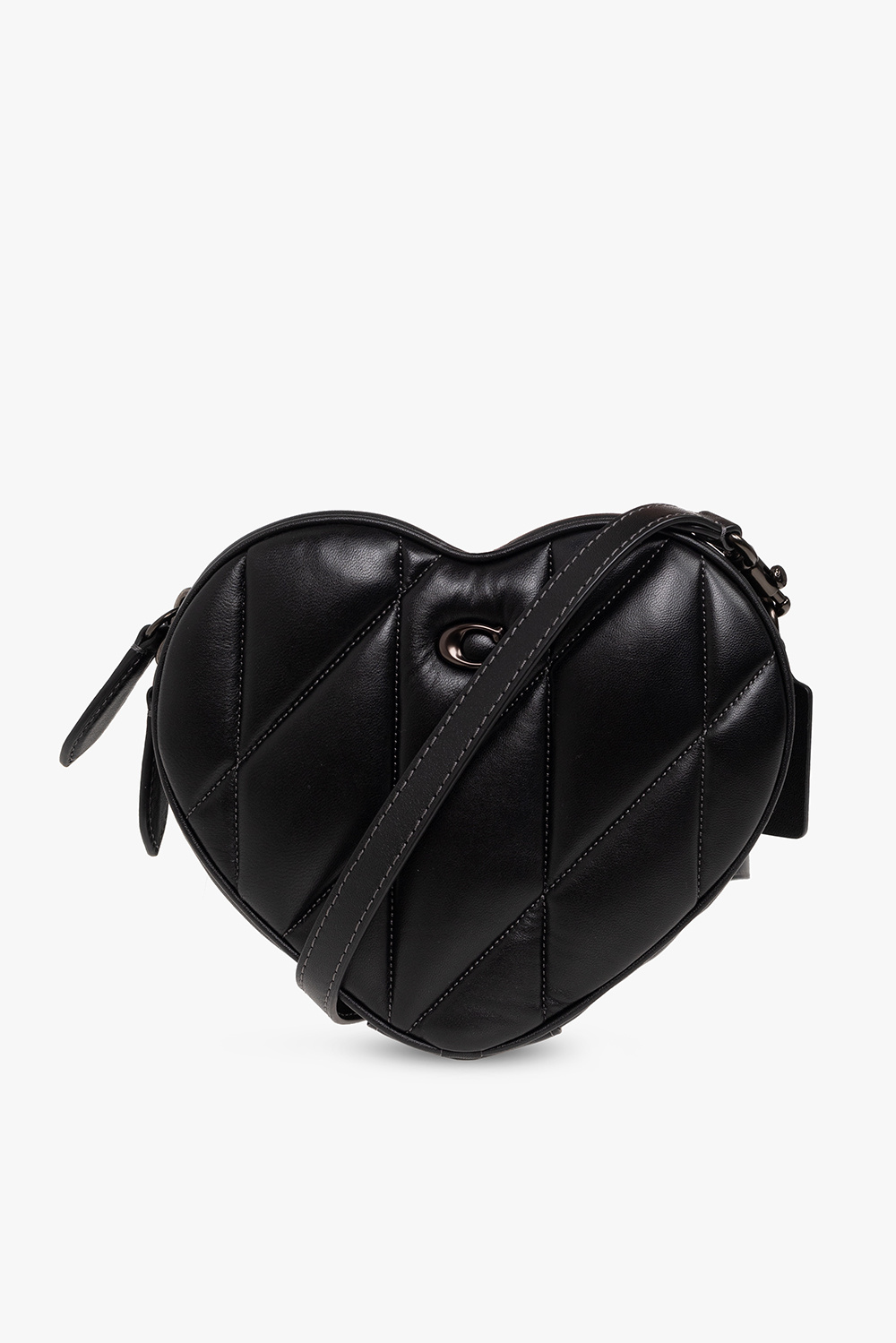 coach heart bag black