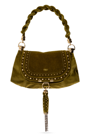 Velvet shoulder bag ‘Marcie Small’