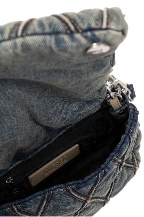 Diesel ‘CHARM-D’ denim shoulder Metallic bag