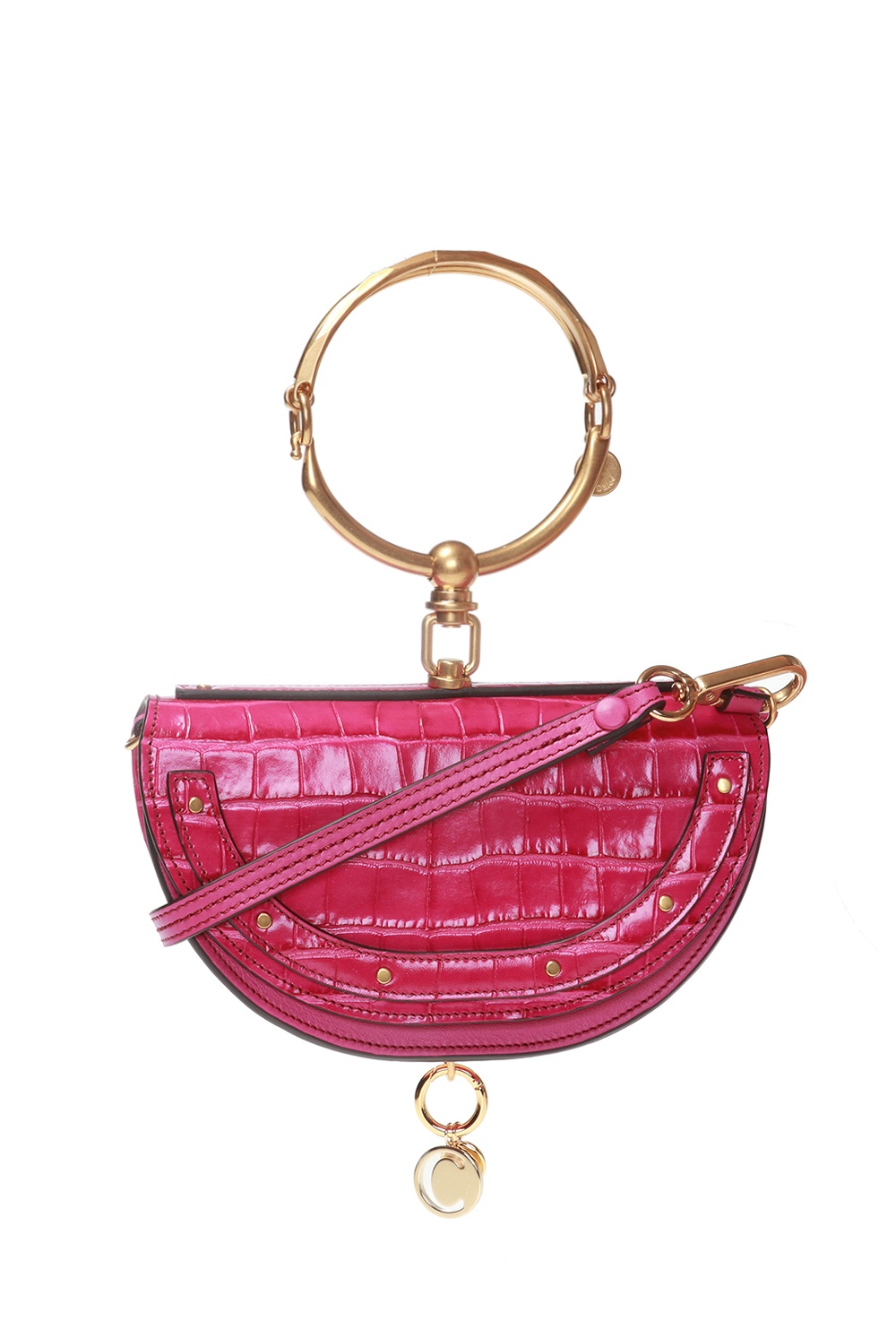 Chloe White Croc Nile Minaudiere Bag Chloe