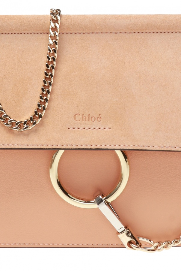 Chloé 'Faye' leather shoulder bag, IetpShops, Etudes Extra Chloe Wise  painting-print top