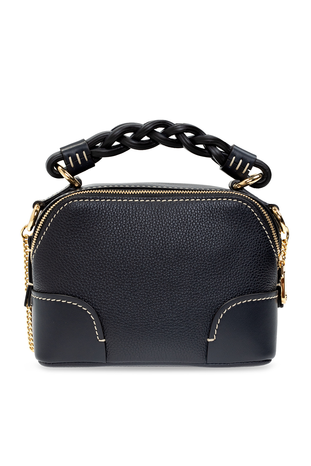 Black Daria mini leather clutch bag